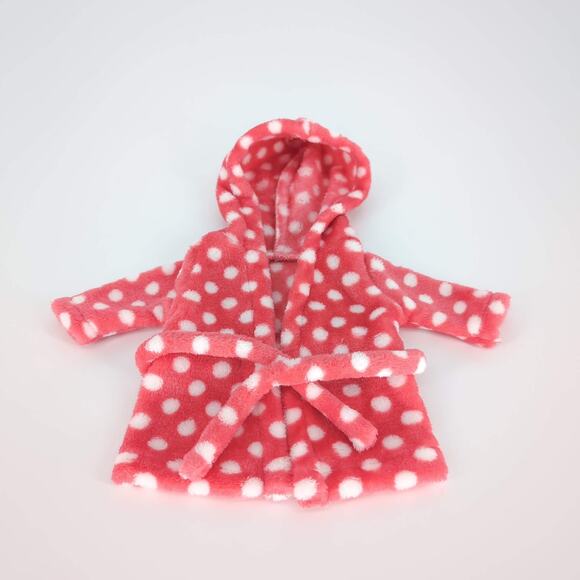 Our Generation OG by Battat Salmon Pink Polka Dot Bathrobe for 18" Dolls -GUC - Picture 12 of 12